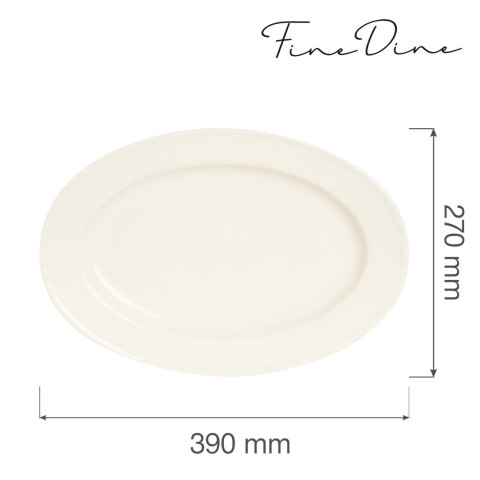 Półmisek owalny Crema 390x270 mm - Fine Dine