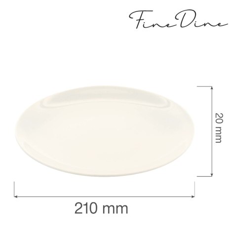 Talerz bez rantu Crema 210 mm - Fine Dine