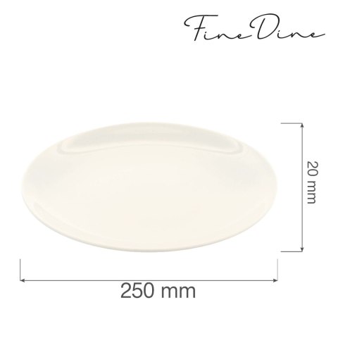 Talerz bez rantu Crema 250 mm - Fine Dine