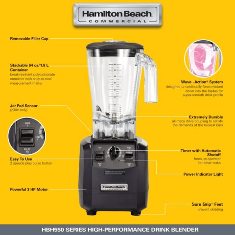 Blender barmański HBH550-CE Fury® - Hamilton Beach Commercial