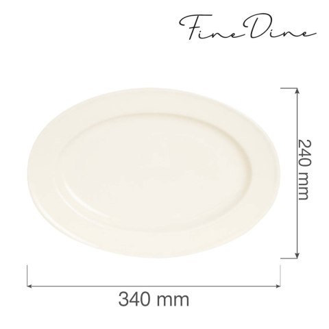 Półmisek owalny Crema 340x240 mm - Fine Dine