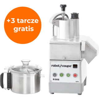 Robot-coupe R502 - urządzenie wielofunkcyjne, szatkownica, cutter + 3 tarcze GRATIS!